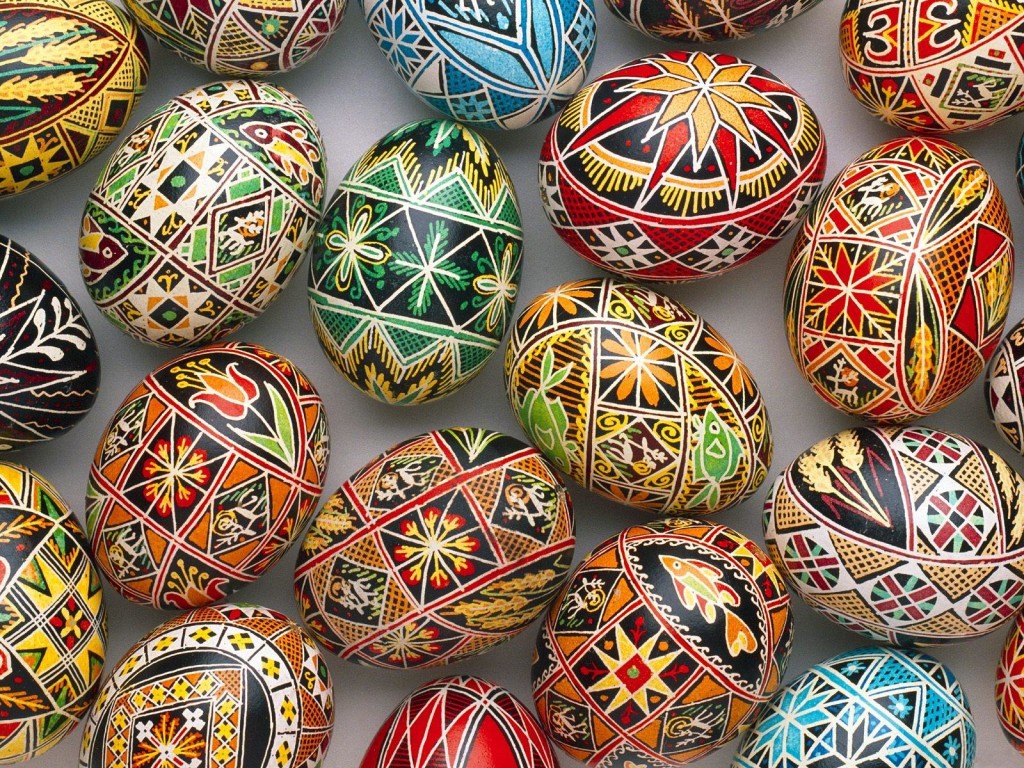 Russian Colored Easter Eggs